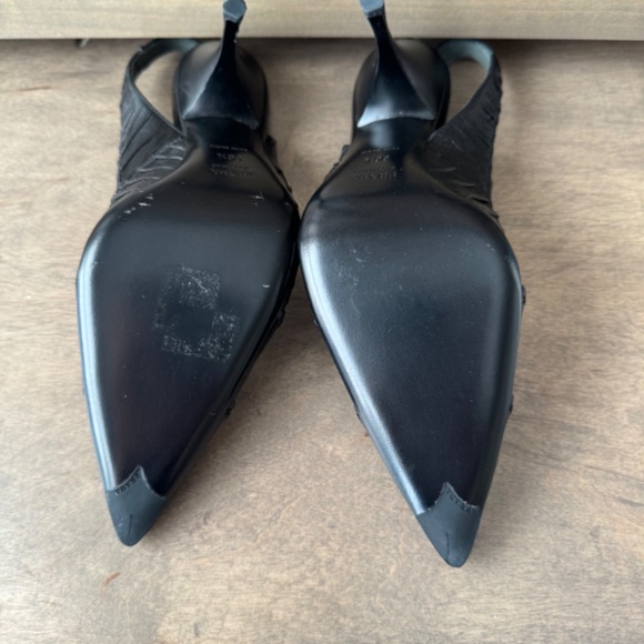 Prada Calzature Donna Slingbacks 36.5 Black - Picture 5 of 6